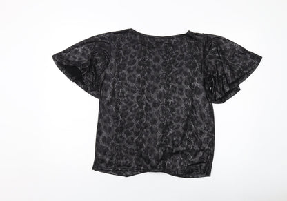 Womens UK Size 14 Marina Kaneva Grey Basic Blouse