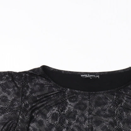 Womens UK Size 14 Marina Kaneva Grey Basic Blouse