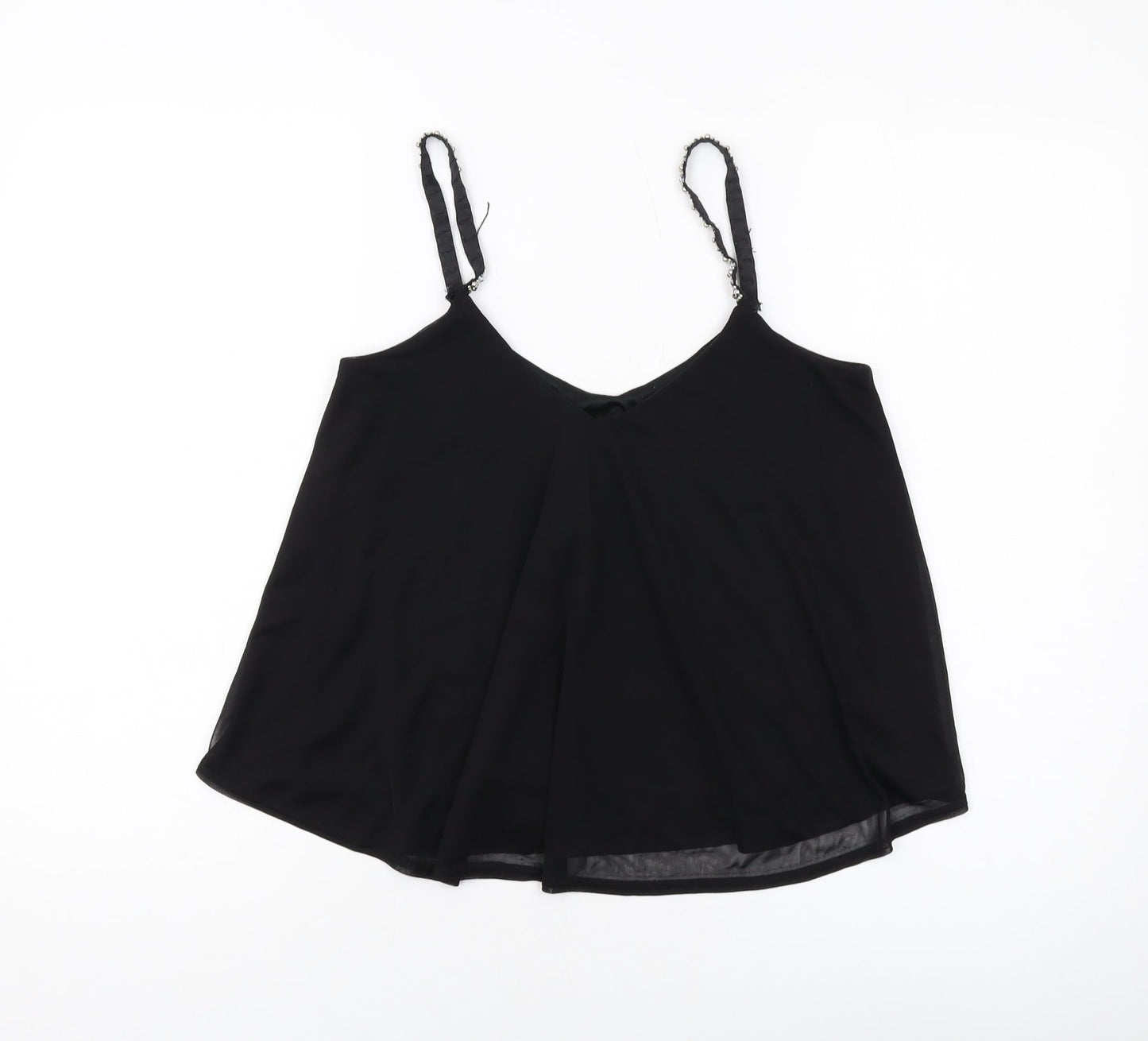 Womens UK Size 10 New Look Black Basic Tank