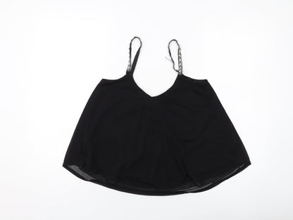 Womens UK Size 10 New Look Black Basic Tank