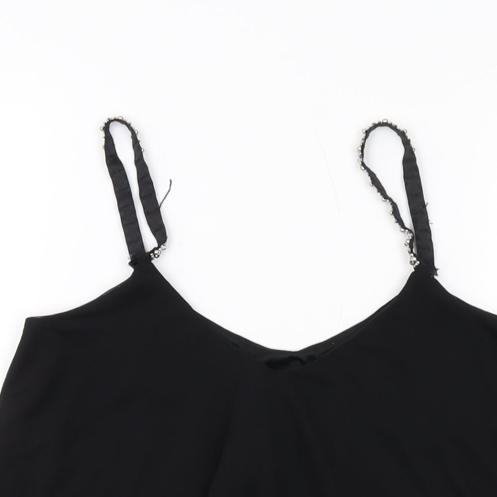 Womens UK Size 10 New Look Black Basic Tank