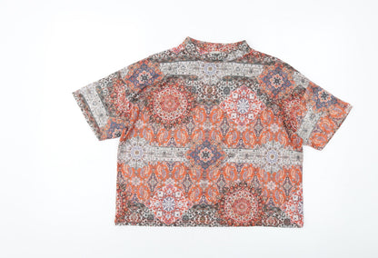 Womens UK Size 12 River Island Multicoloured Basic T-Shirt