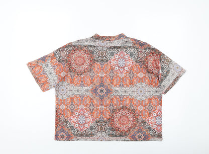 Womens UK Size 12 River Island Multicoloured Basic T-Shirt