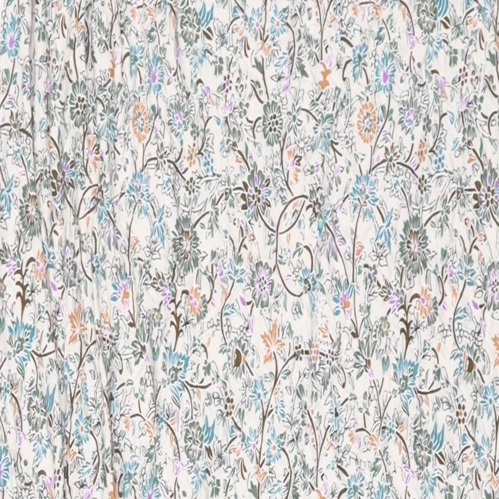 NEXT Womens Multicoloured Floral Viscose Tank Dress Size 12 Round Neck Pullover