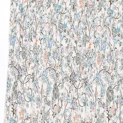 NEXT Womens Multicoloured Floral Viscose Tank Dress Size 12 Round Neck Pullover