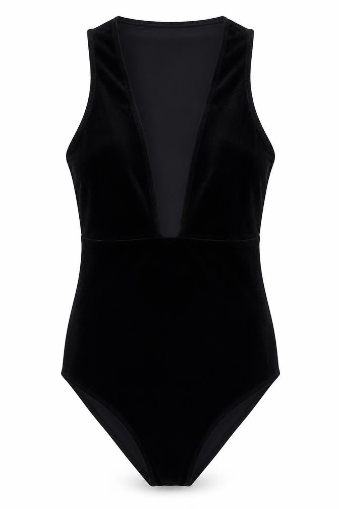 Womens UK Size 10 Topshop One-Piece Black Bodysuit