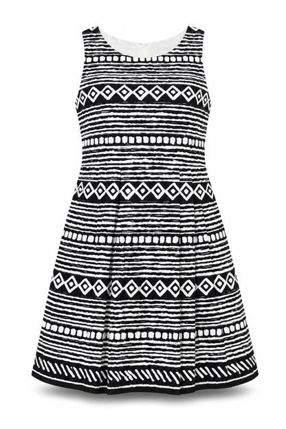 Principles Womens Beige Geometric Cotton A-Line Size 16 Round Neck Zip