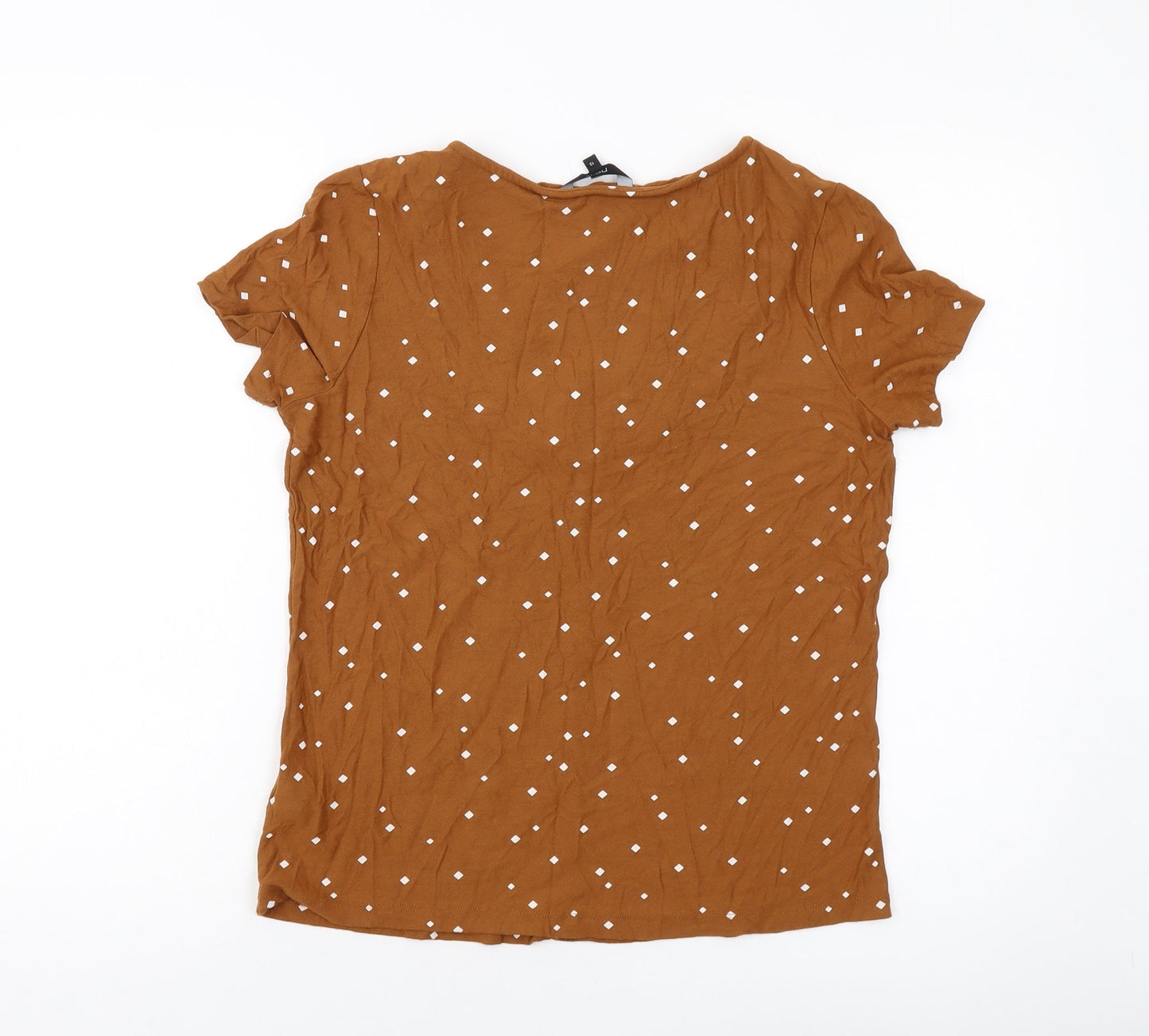 Womens UK Size 12 NEXT Brown Basic T-Shirt