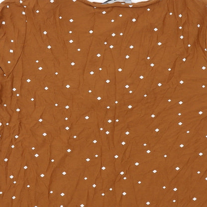 Womens UK Size 12 NEXT Brown Basic T-Shirt