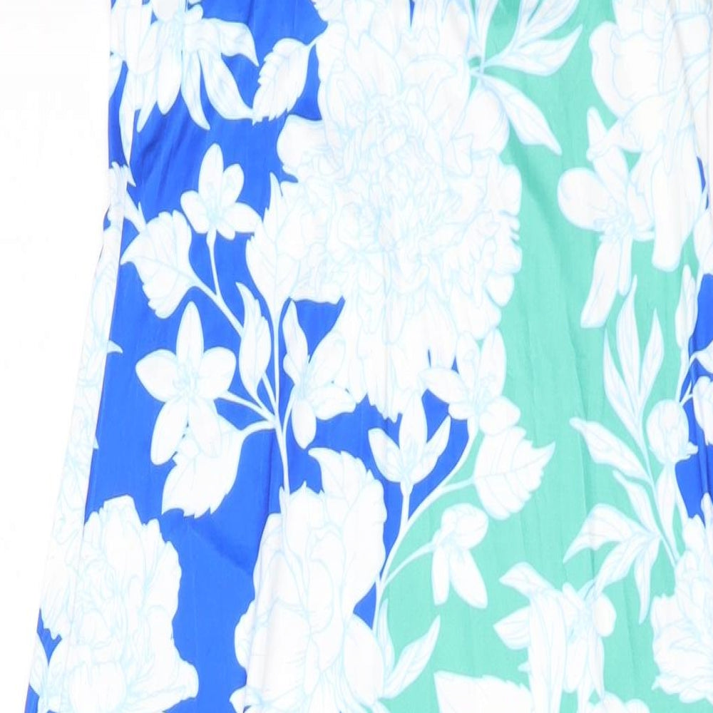 Boohoo Womens Multicoloured Geometric Polyester Maxi Size 12 V-Neck Pullover