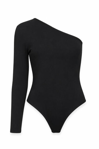 Womens UK Size 12 Boohoo One-Piece Black Bodysuit