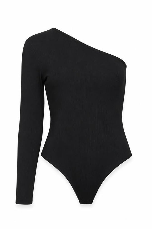 Womens UK Size 12 Boohoo One-Piece Black Bodysuit