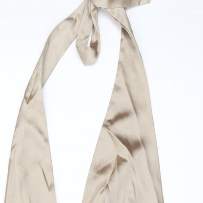 Zara Womens Gold Polyester Mini Size M Halter Zip