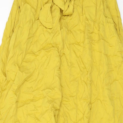 Womens UK Size S Boohoo Regular Fit  Yellow Trousers