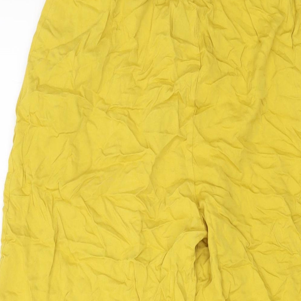 Womens UK Size S Boohoo Regular Fit  Yellow Trousers