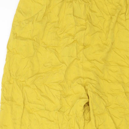 Womens UK Size S Boohoo Regular Fit  Yellow Trousers