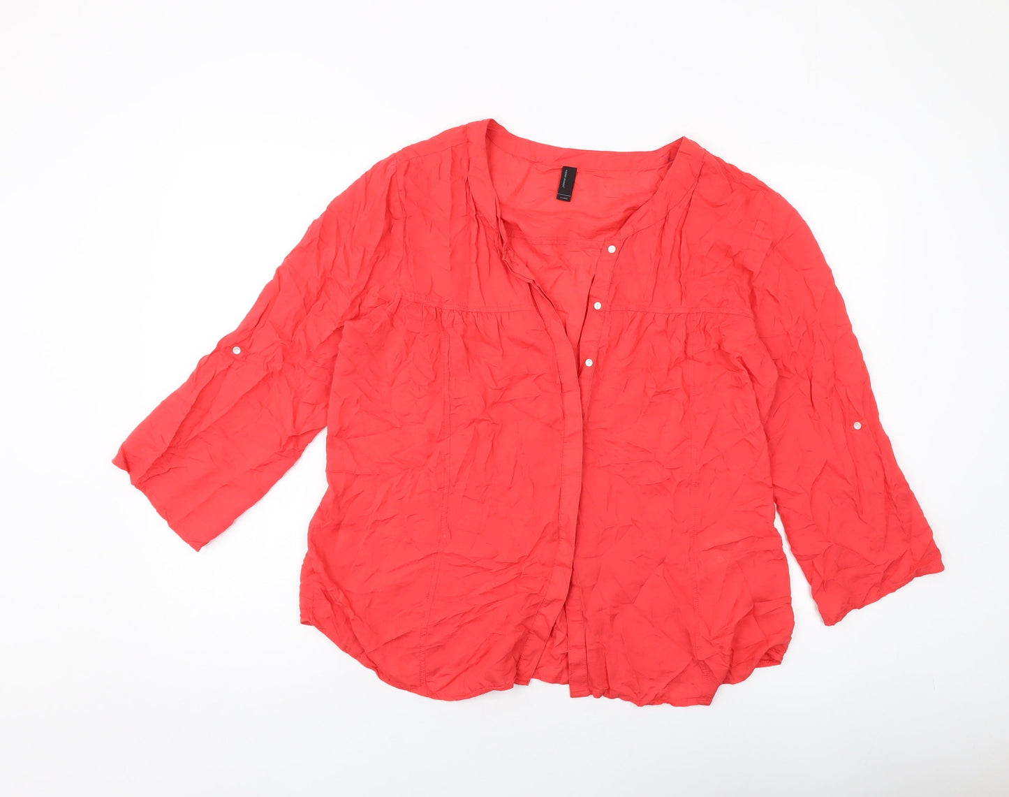 Womens UK Size XL VERO MODA Orange Basic Blouse