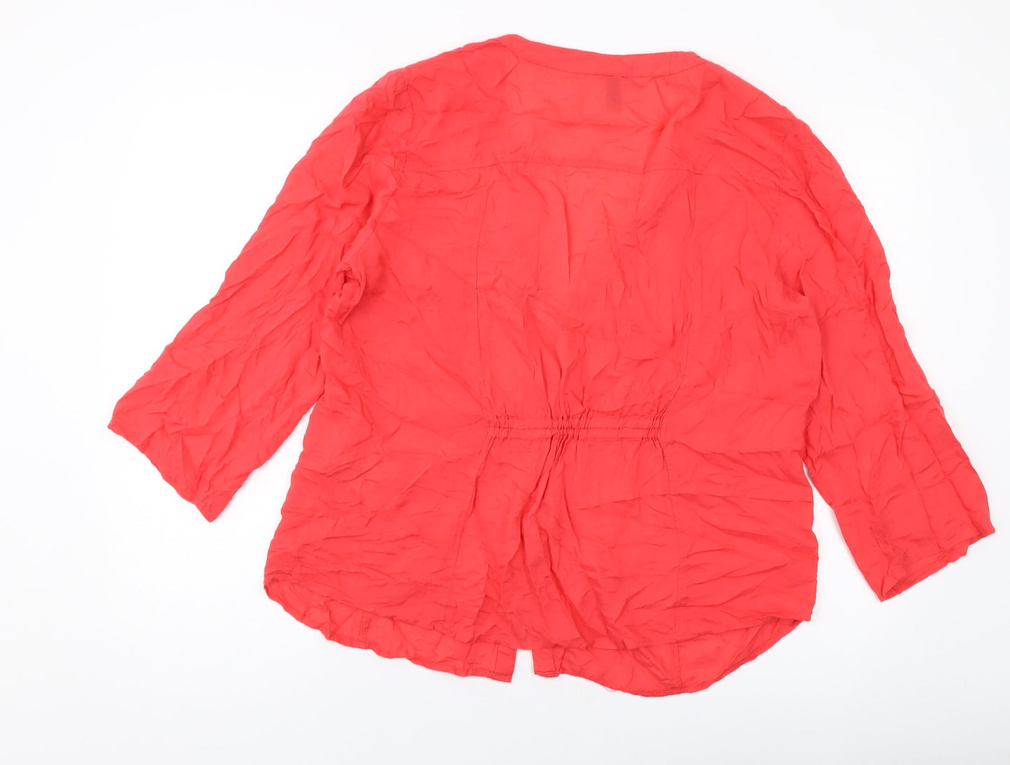 Womens UK Size XL VERO MODA Orange Basic Blouse