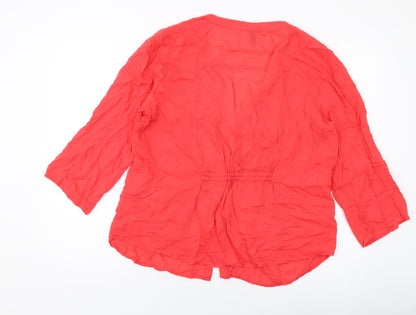 Womens UK Size XL VERO MODA Orange Basic Blouse