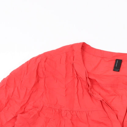 Womens UK Size XL VERO MODA Orange Basic Blouse