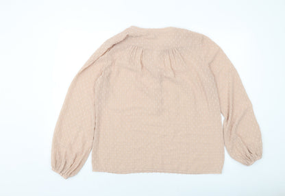 Womens UK Size 12 Warehouse Pink Basic Blouse