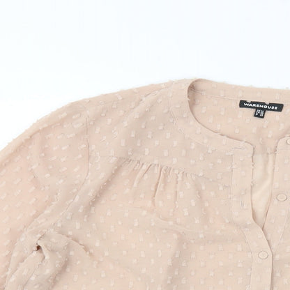 Womens UK Size 12 Warehouse Pink Basic Blouse