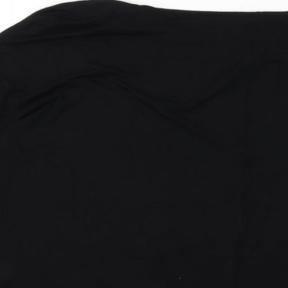 Womens UK Size M United Colors of Benetton Black Basic Blouse