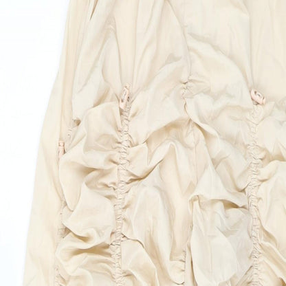 Womens UK Size 12 PRETTYLITTLETHING Regular Fit  Beige Trousers
