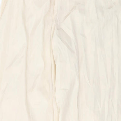 Womens UK Size 12 PRETTYLITTLETHING Regular Fit  Beige Trousers