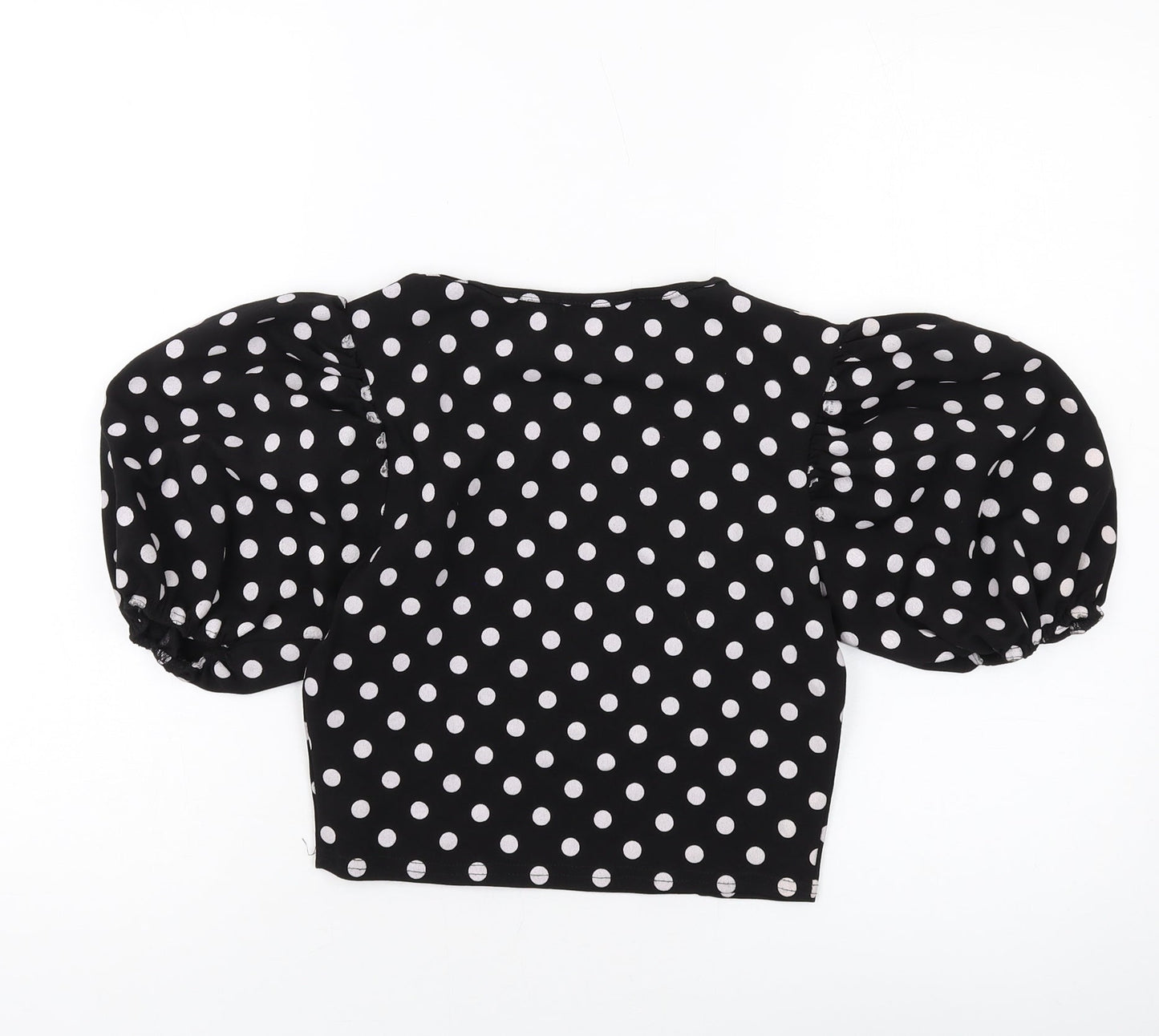 Cameo Rose Womens Black Polka Dot Polyester Camisole T-Shirt Size 10 Round Neck
