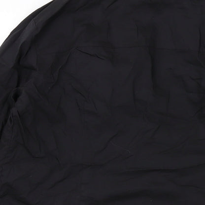 Womens UK Size 14 H&M Black Basic Button-Up