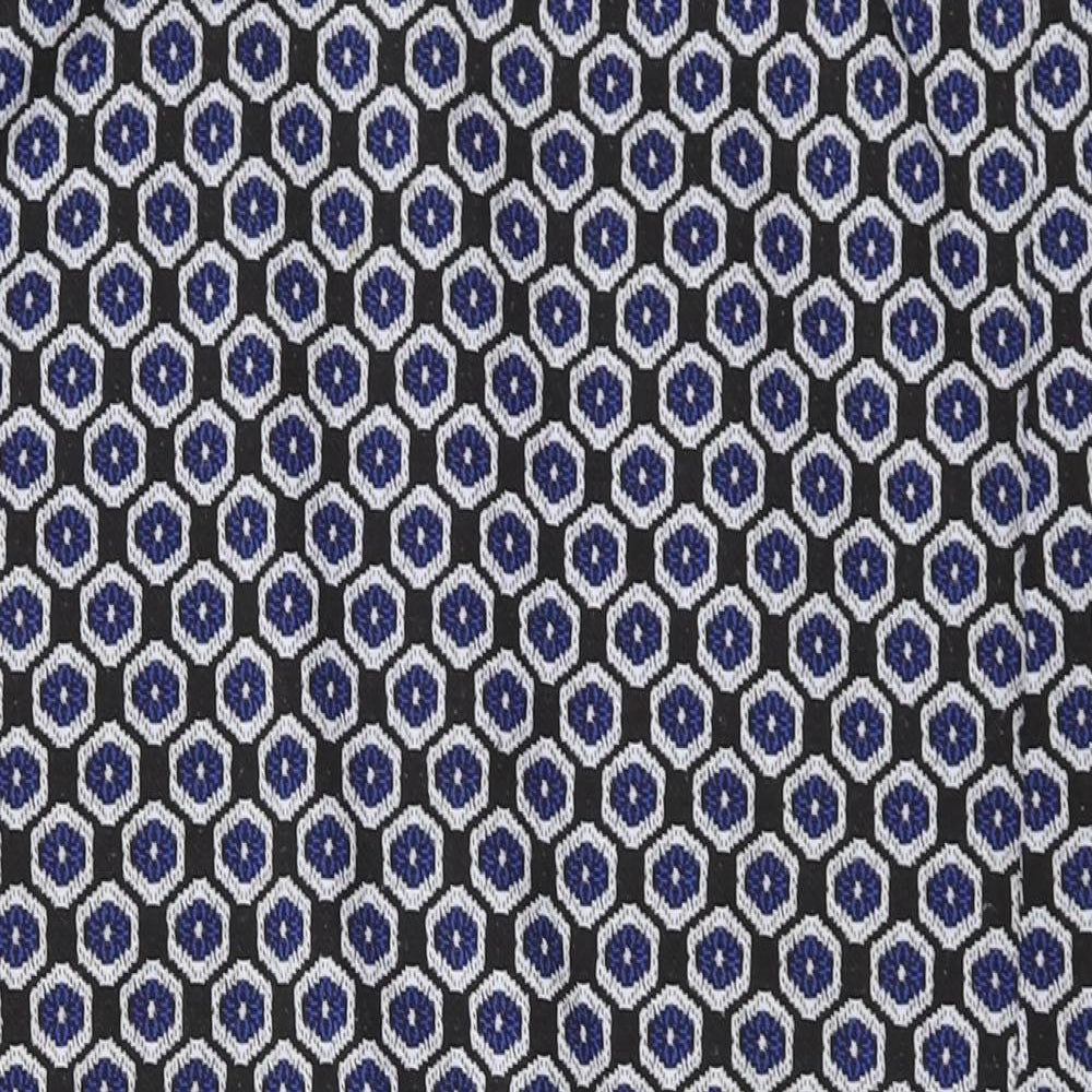 Marks and Spencer Womens Blue Geometric Polyester Straight & Pencil Skirt Size 36 in