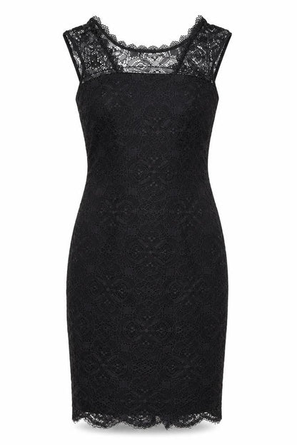 Monsoon Womens Black Nylon Sheath Size 12 Round Neck Zip