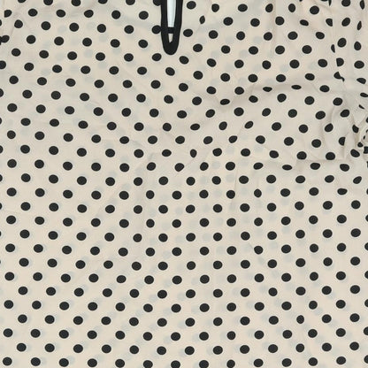 Luxe Womens Pink Polka Dot Polyester Basic Blouse Size 10 Round Neck