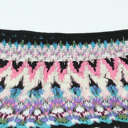 Capsule Womens Multicoloured Geometric Viscose Basic Shorts Size 22 Regular Pull On