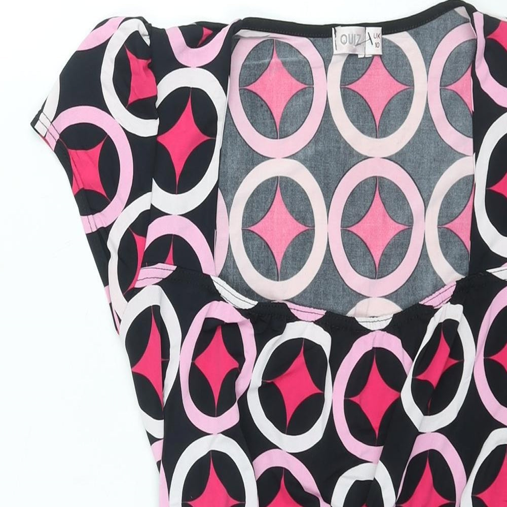 Womens UK Size 10 Quiz Pink Basic Blouse