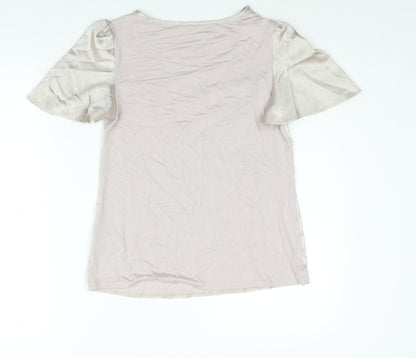 Womens UK Size XS Oasis Gold Basic Blouse