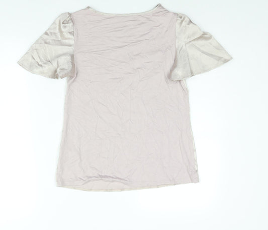 Womens UK Size XS Oasis Gold Basic Blouse