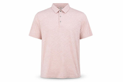 Next Mens Pink Geometric Cotton Polo Size L Collared Button