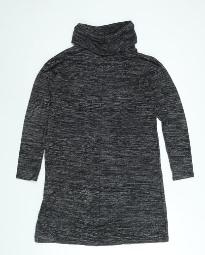 Gap Womens Black Polyester Jumper Dress Size S Roll Neck Pullover
