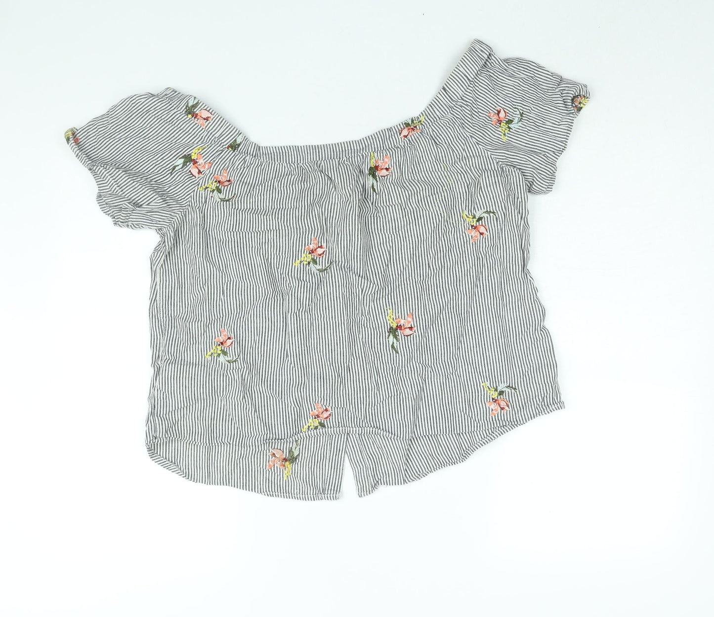 Womens UK Size 16 Warehouse Grey Basic Blouse