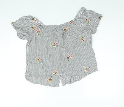 Womens UK Size 16 Warehouse Grey Basic Blouse
