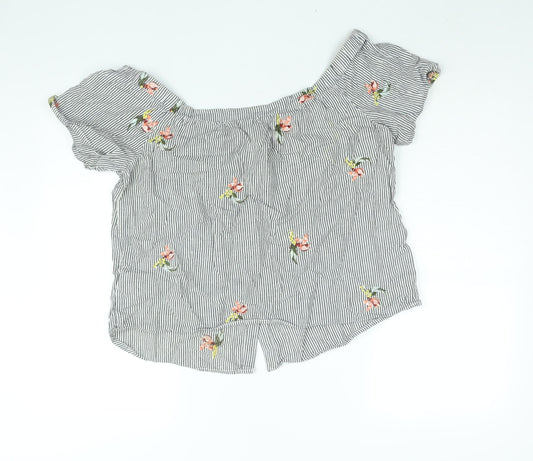 Womens UK Size 16 Warehouse Grey Basic Blouse