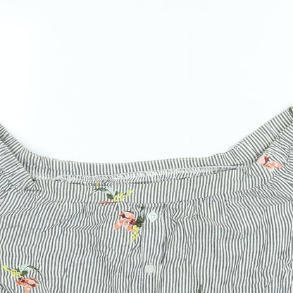 Womens UK Size 16 Warehouse Grey Basic Blouse