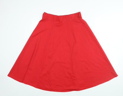Beales Womens Red Polyester A-Line Skirt Size 30 in