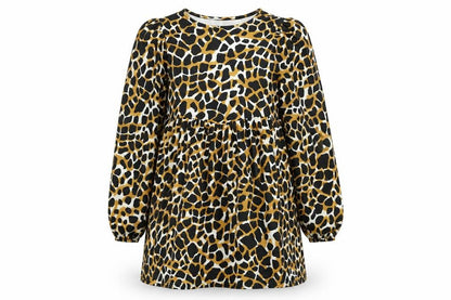 ASOS Womens Multicoloured Animal Print Polyester A-Line Size 10 Round Neck Pullover - Giraffe Print