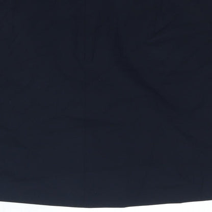 Marks and Spencer Womens Blue Polyester A-Line Skirt Size 10 Zip