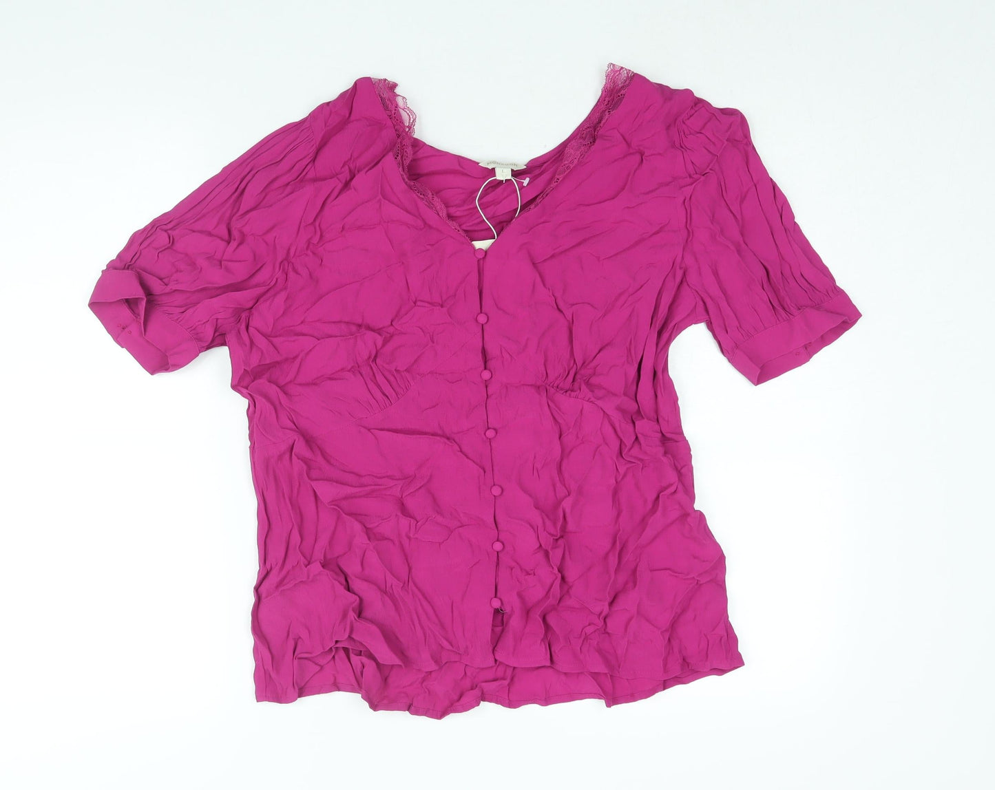 Womens UK Size L Monsoon Pink Basic Blouse