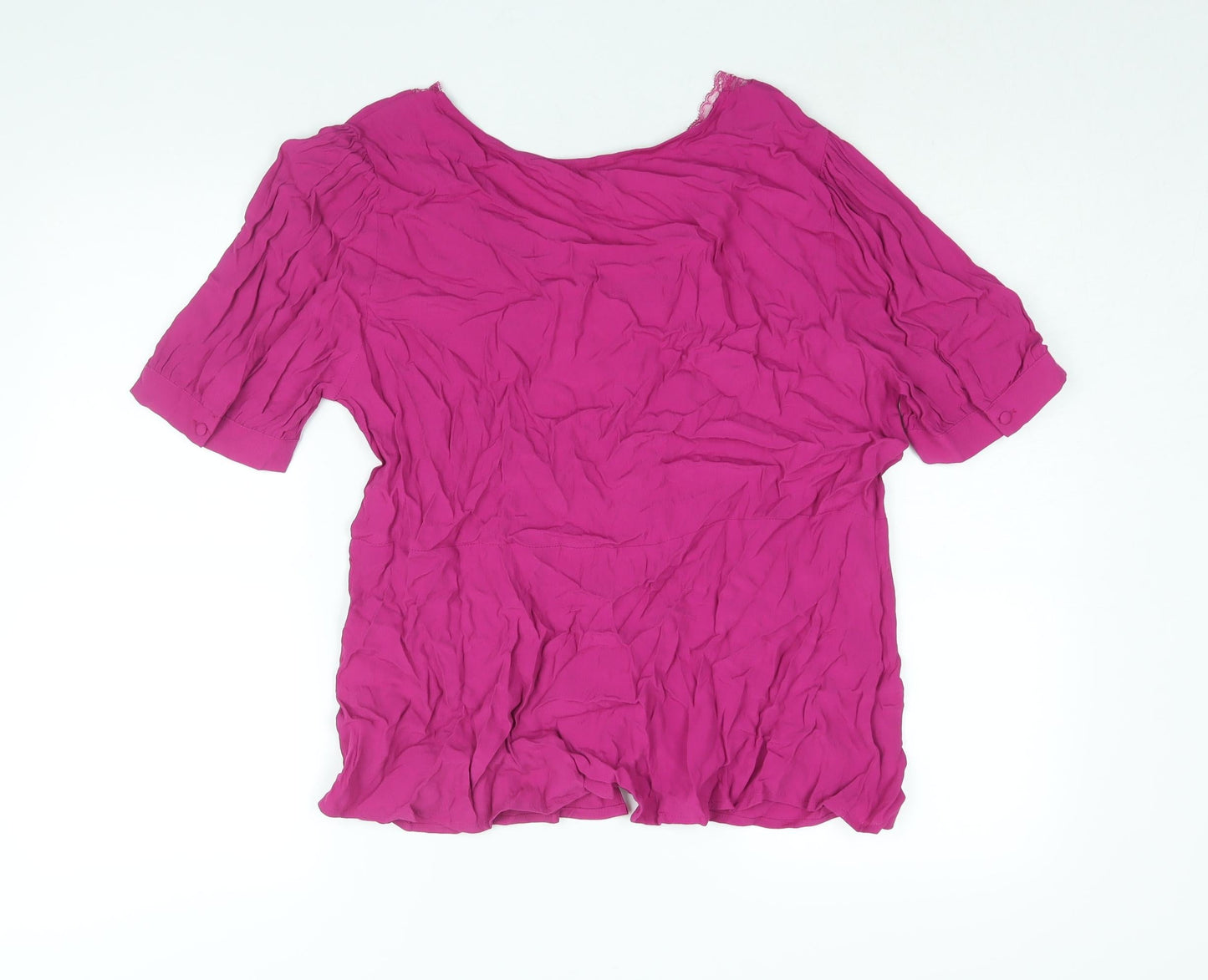 Womens UK Size L Monsoon Pink Basic Blouse