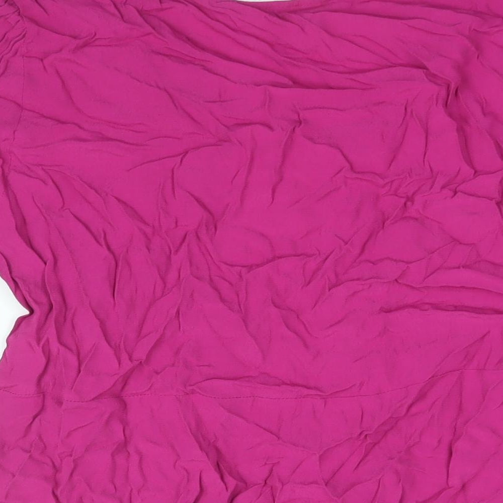 Womens UK Size L Monsoon Pink Basic Blouse